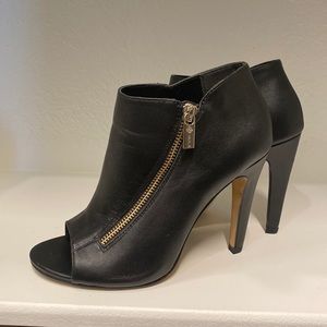 Peep-Toe Heels with Zipper
